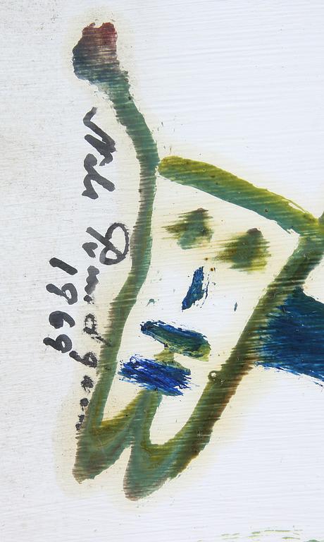 NILS RUNDGREN (Björnjägaren), blandteknik, 3 st, sign. o dat. 1969.