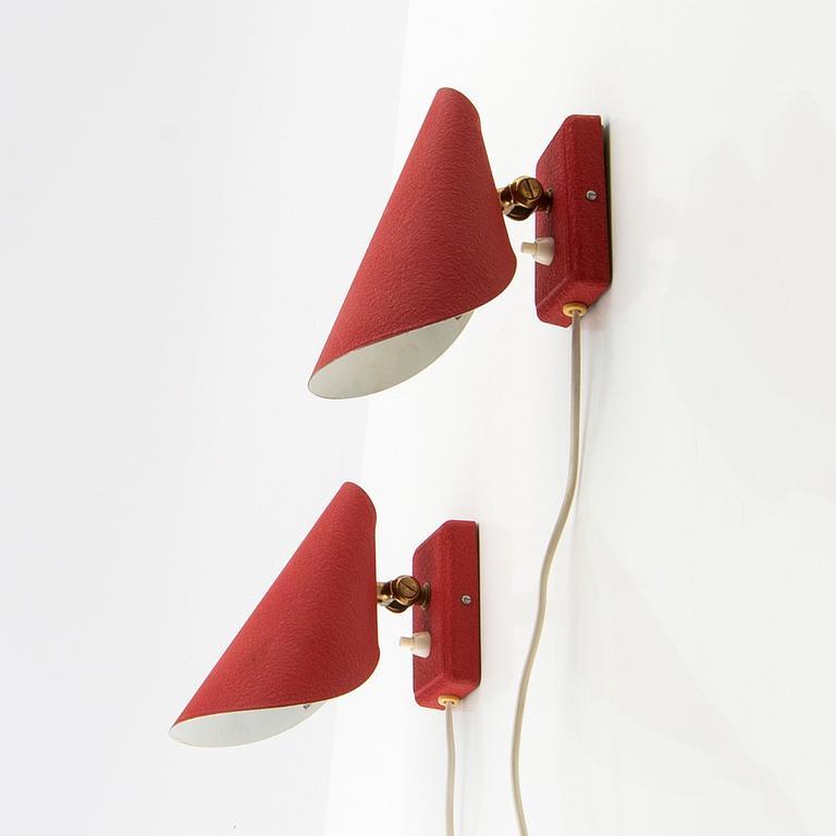 Vägglampor 1 par EWÅ.  1900-talets mitt.