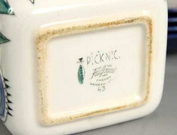 PARTI PORSLIN, 18 delar, Stig Lindberg, Hertha Bengtsson samt Marianne Westman.