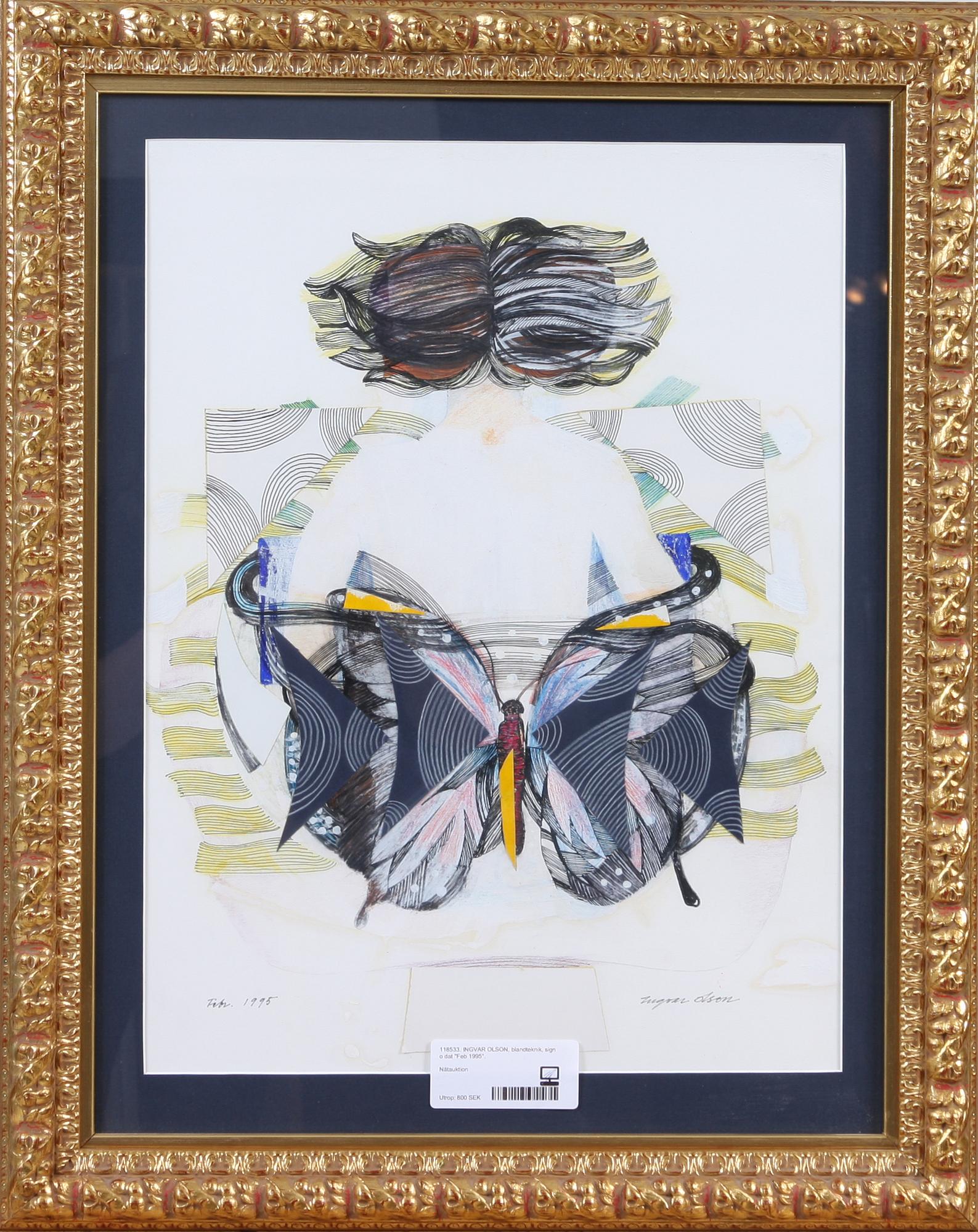 INGVAR OLSON, blandteknik, sign o dat "Feb 1995".