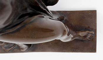 THEODOR STUNDL. Efter. Skulptur, brons. Signerad.