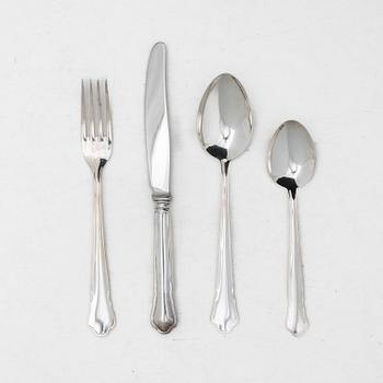 Bestickuppsättning, 33 delar, silver, modell "Chippendale", GAB, Eskilstuna, bl a 1999.