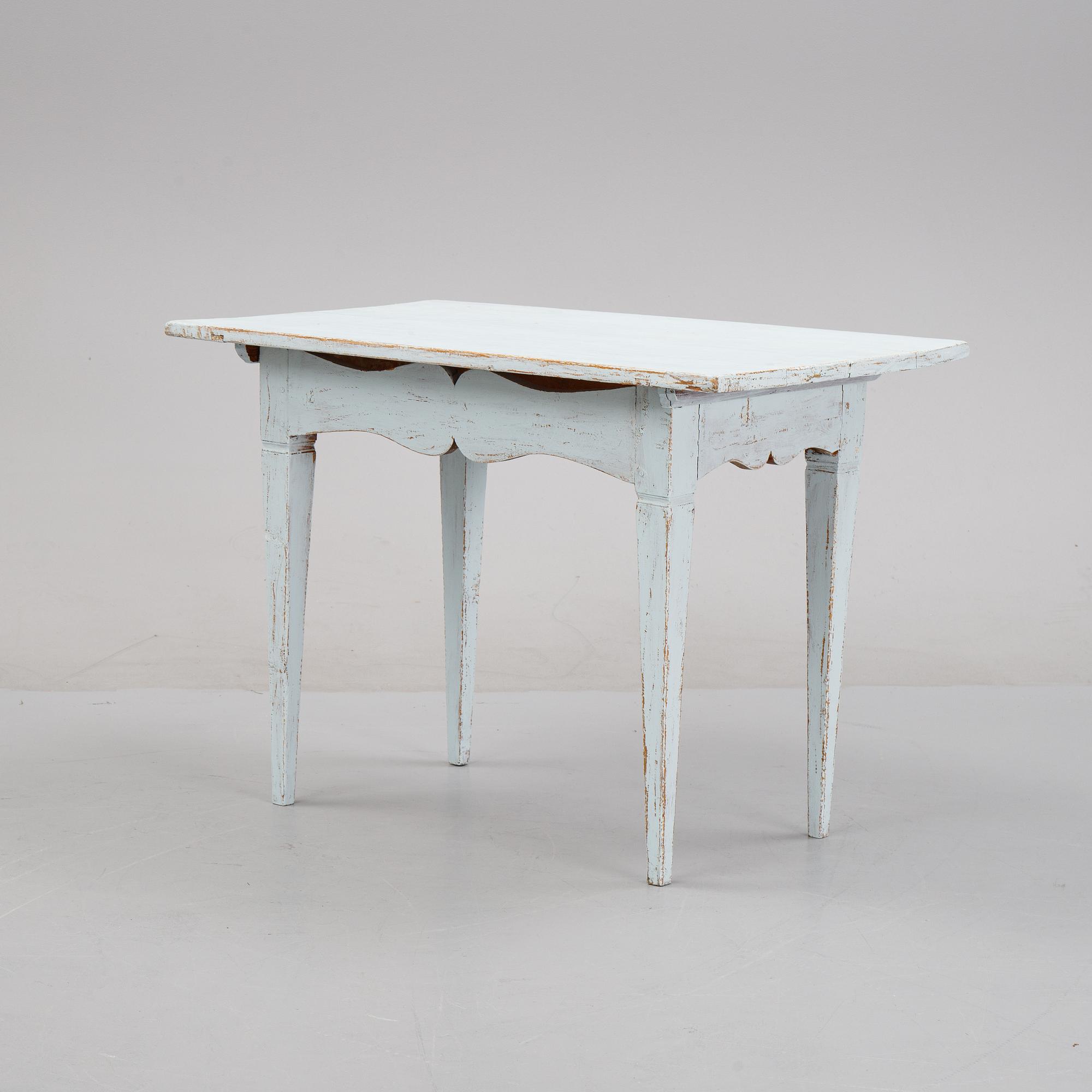 A painted table, 19th Century.