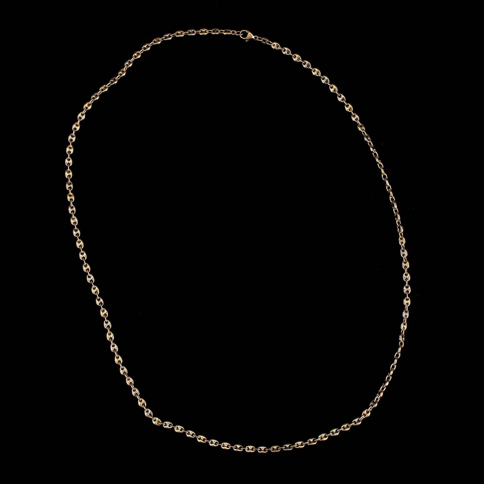 HALSKEDJA, guld 18 K, Balestra, 1900-talets andra hälft. Vikt ca 44 gram.