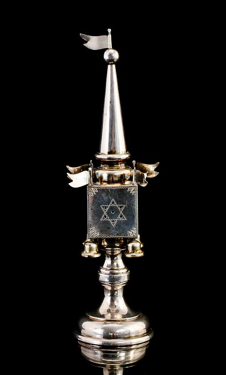 JUDAICA,  silver, Tyskland, 1900-tal. Vikt ca 98 g.