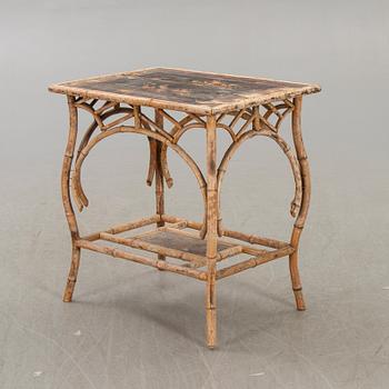 A set of sofa, table and armchairs, bamboo, first part of the 20th century.