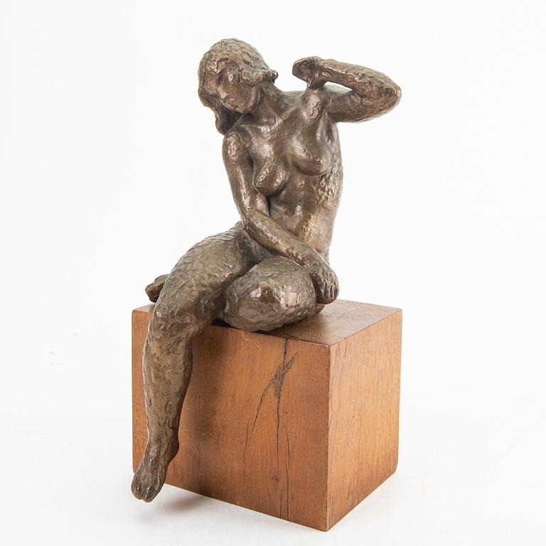 Johannes Hansen,  a signed bronze sculpture.