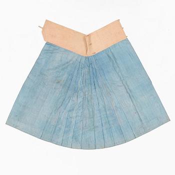 Two embroidered silk skirts, late Qing dynasty.