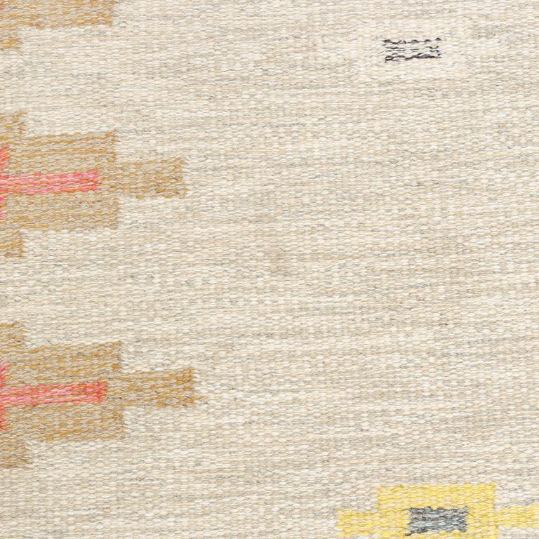Ingegerd Silow, a flat weave rug, signed IS, c. 235 x 162 cm.