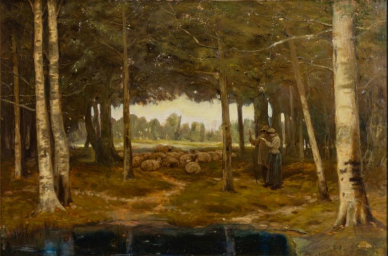 Unknown artist, Pastoral scene.