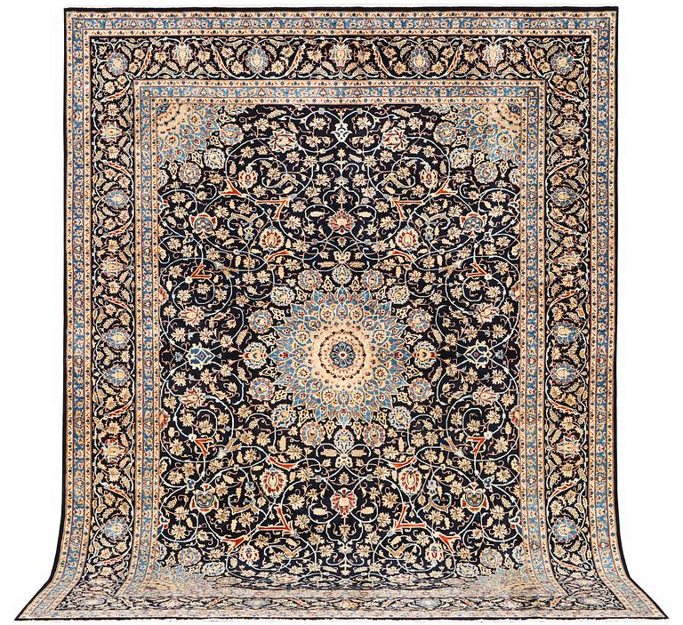A Kashan carpet, c. 397 x 300 cm.