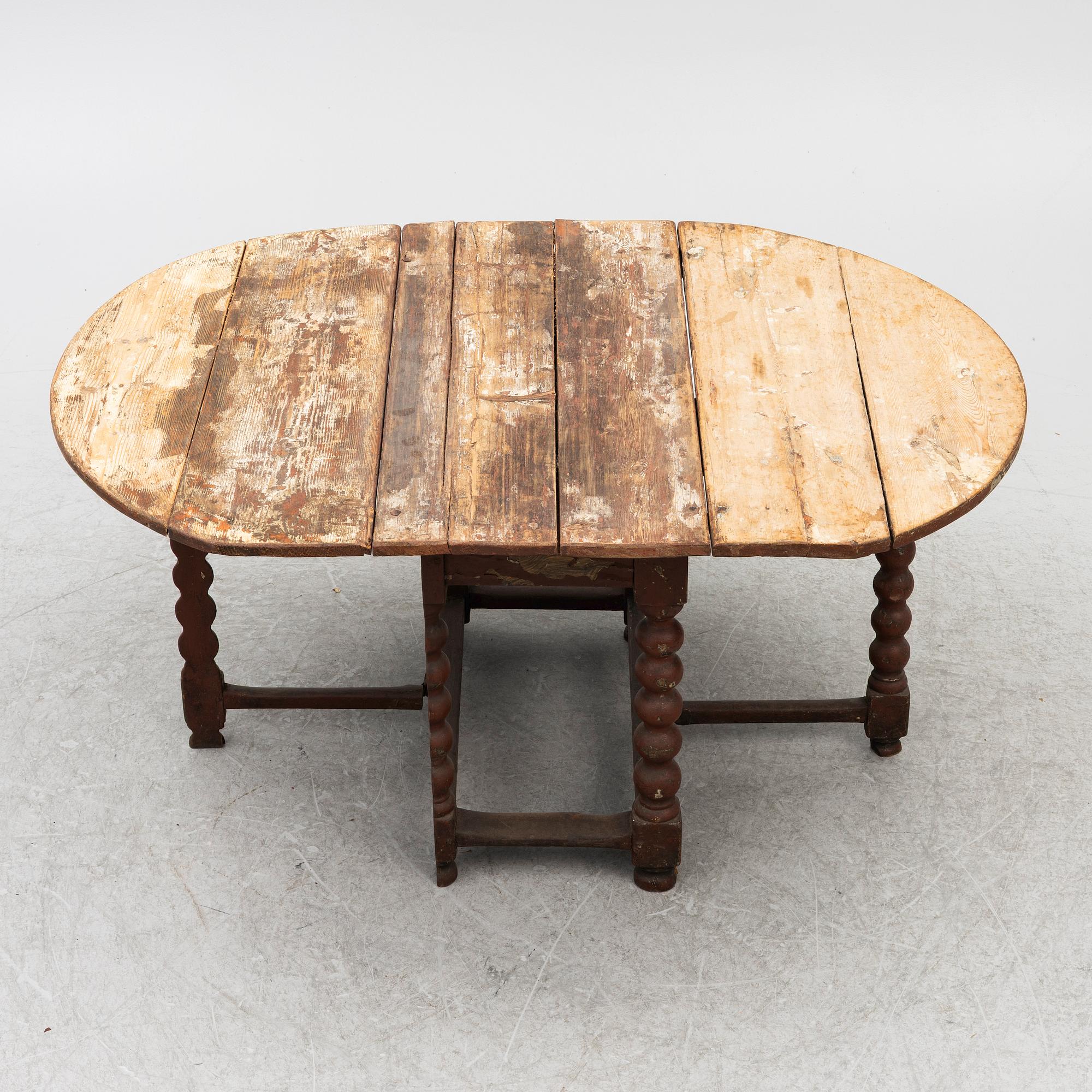 a drop-leaf table, Sweden, 18th/19th century.