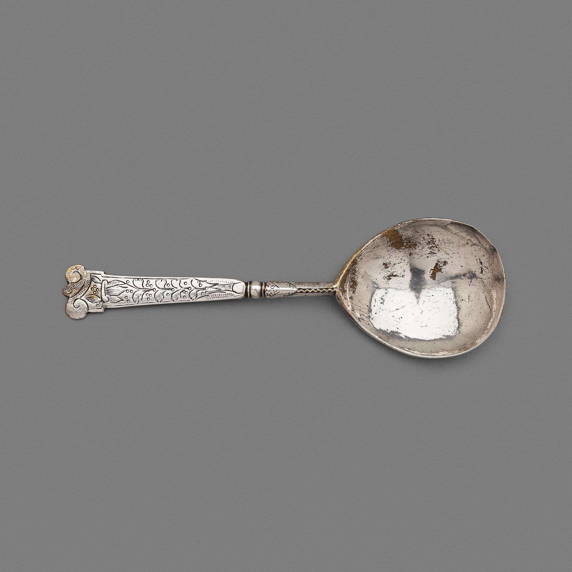 A spoon dated 1658.