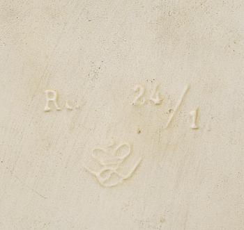 VÄGGMASKER, 7 st, keramik, bla. Goebel och Goldscheider, Tyskland, 1900-talets första hälft.