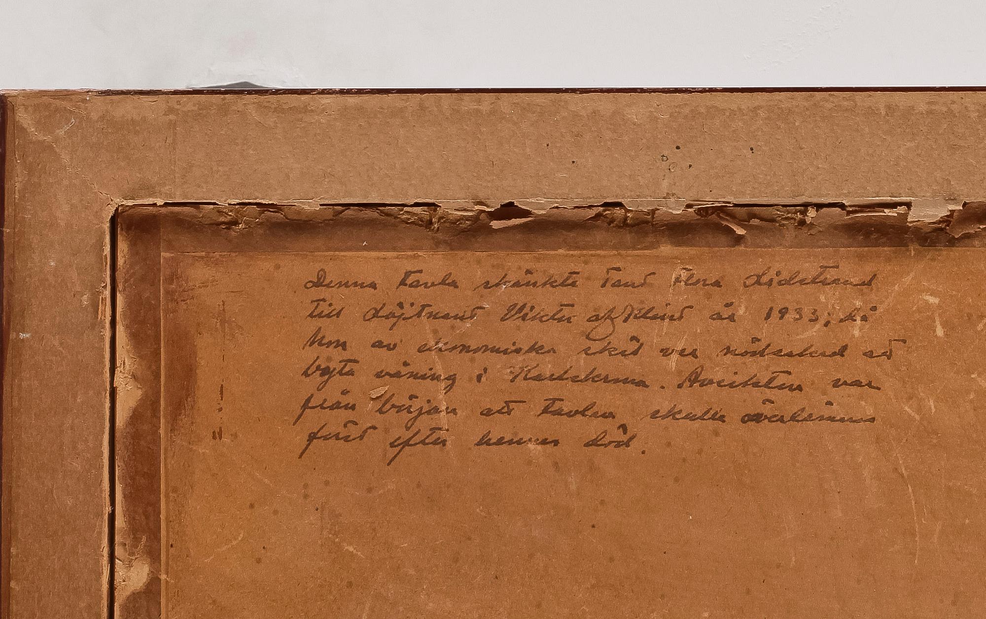 JOHAN PETER CUMELIN, akvarellerad konturetsning, signerad i plåten.