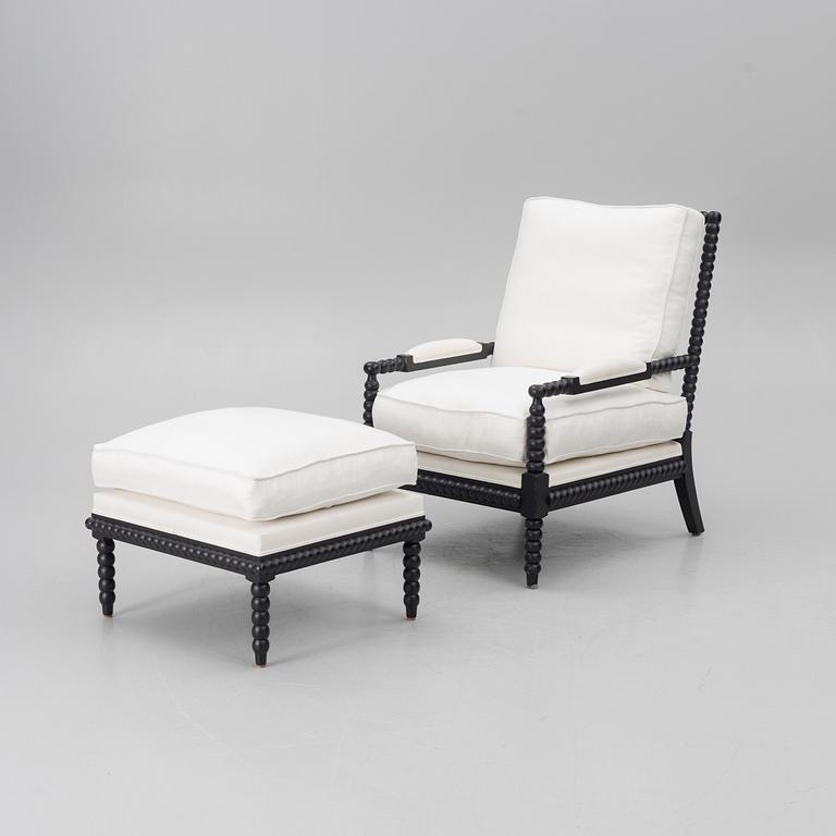 A 'Bobby' armchair with ottoman by RIJD, contemporary.