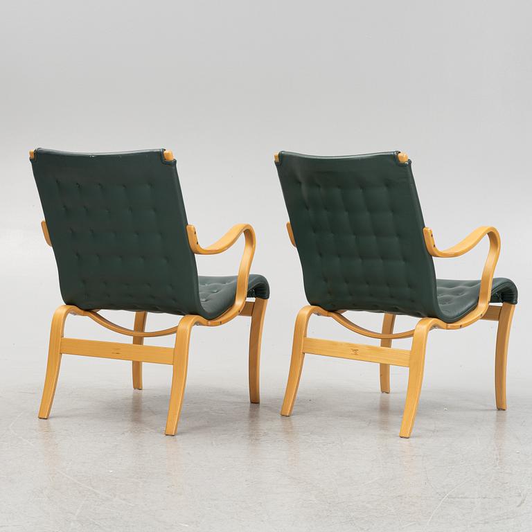 Bruno Mathsson, fåtöljer, par, "Mina", Bruno Mathsson International, Värnamo, 1997.