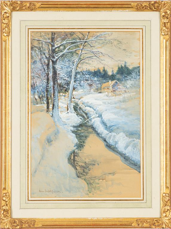 Anna Gardell-Ericson, Winter Landscape with River.