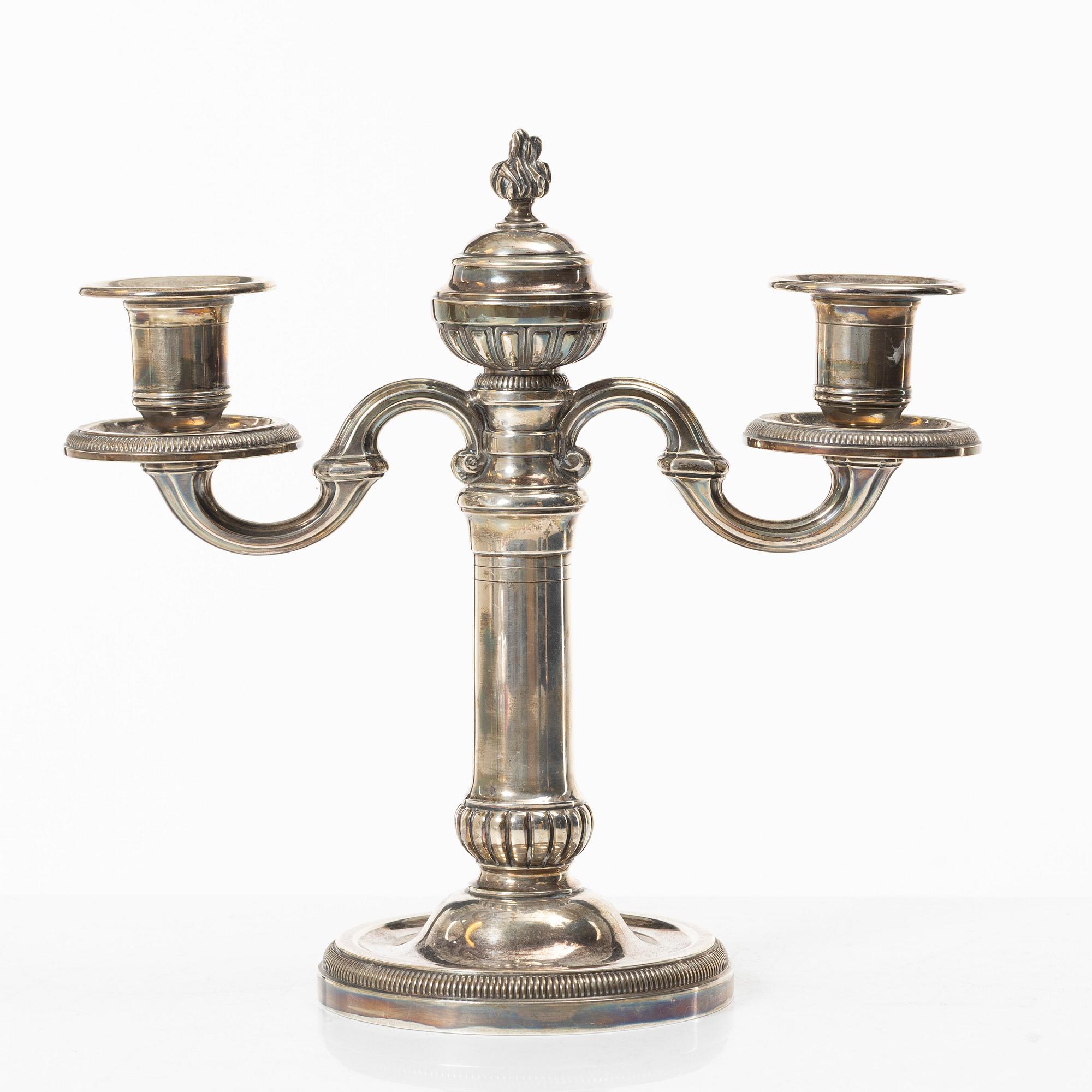 Kandelabrar, silver, ett par, Tetard Frères, Frankrike, omkring år 1900.