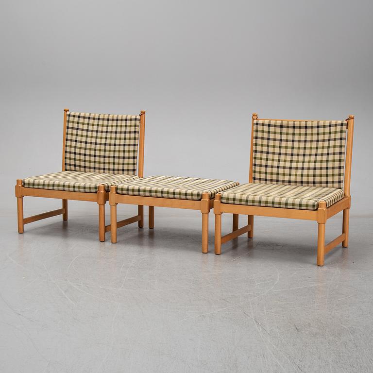 Børge Mogensen, sektionsmöbel, 3 delar, Fritz Hansen, Danmark 1966.