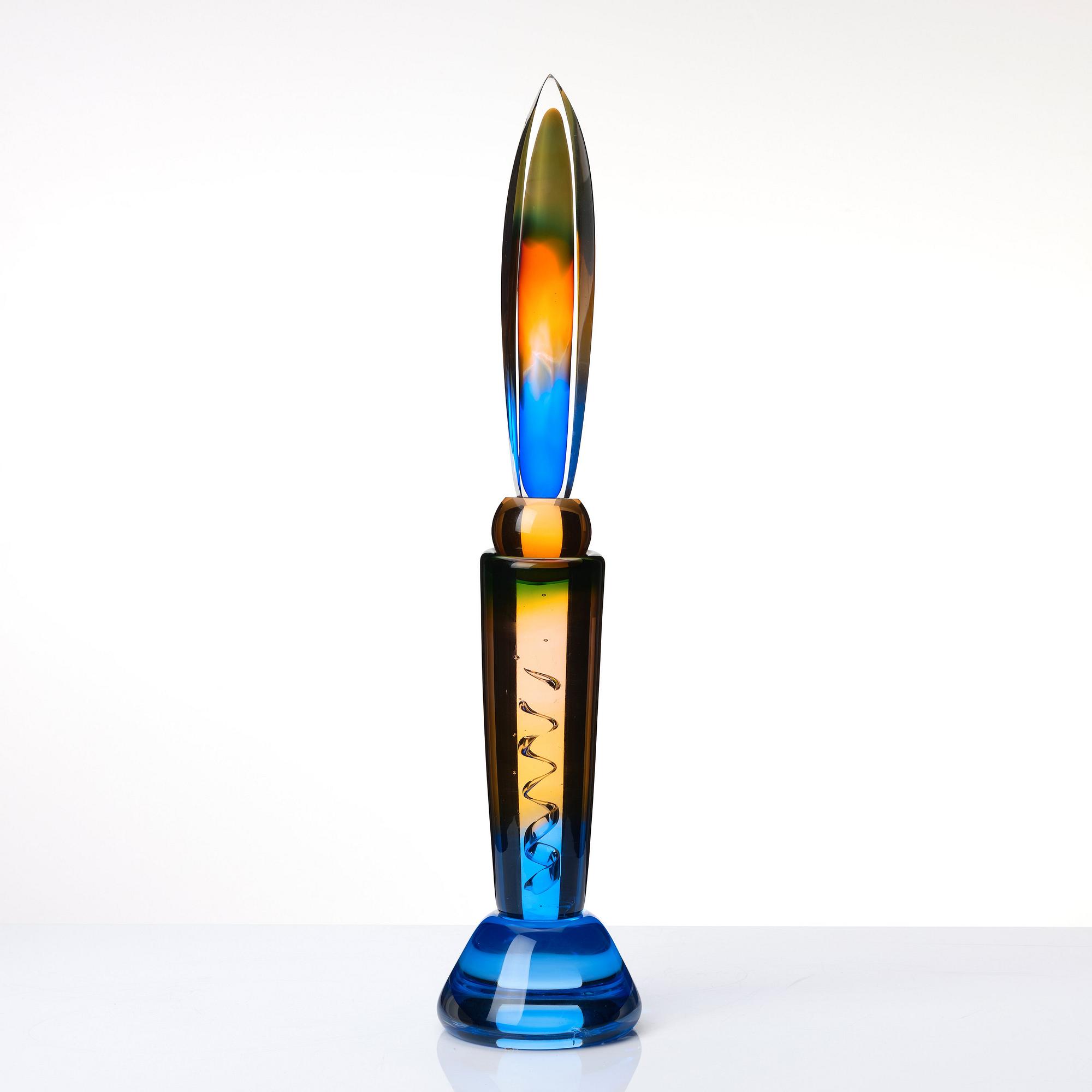 Eva Englund, a unique glass sculpture 'Moder Svea', Muraya, Sweden 1991.