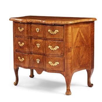 6. A Swedish late Baroque commode by Johan Hugo Fürloh (master in Stockholm 1724-1745).