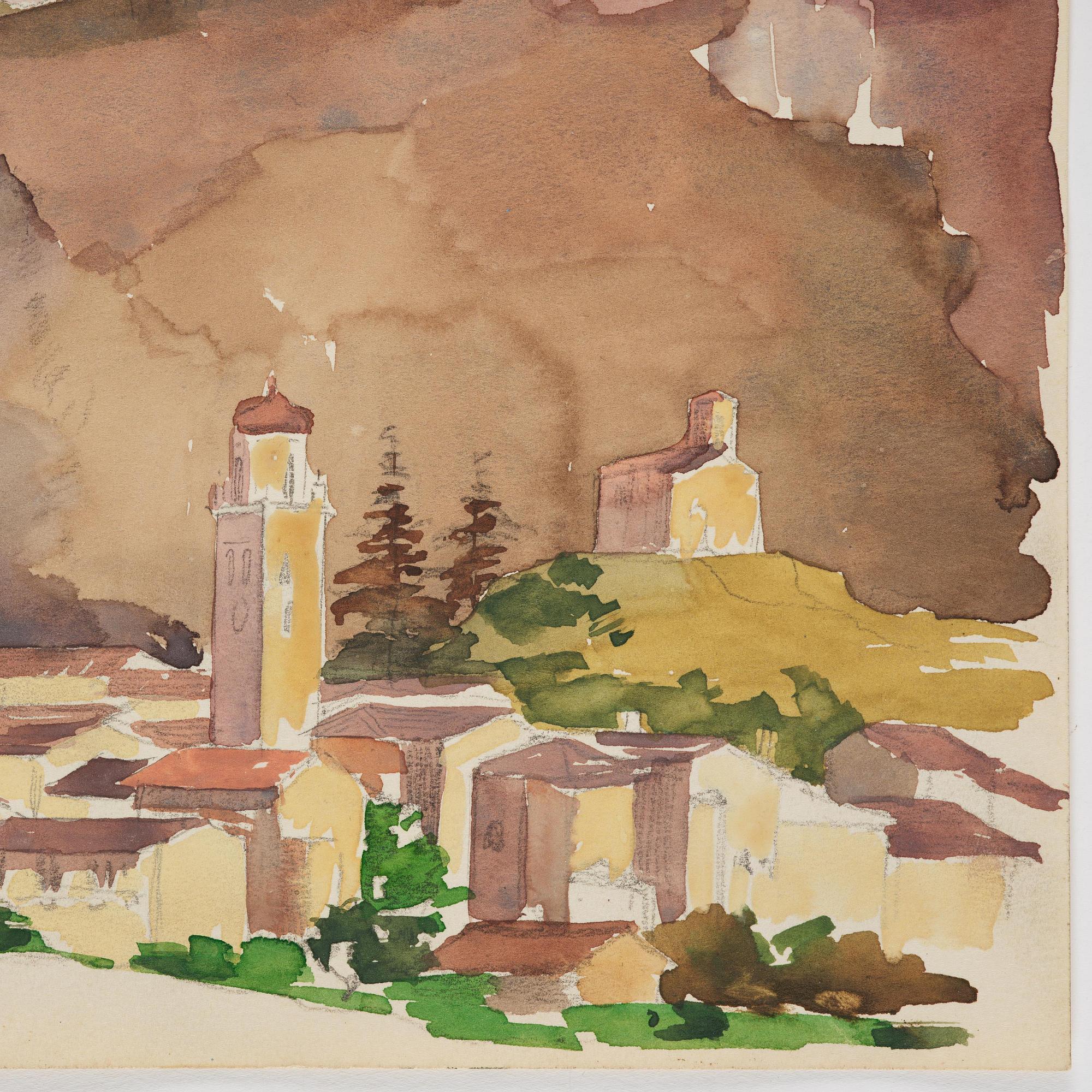 Lotte Laserstein, Italian mountain landscape.