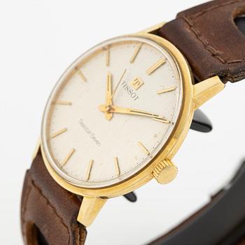 Tissot, Seastar Seven, 18K gold, wristwatch, 34 mm.