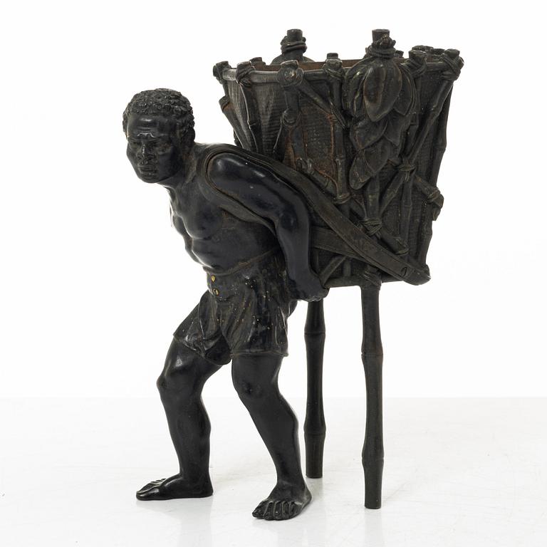A bronze figure, late 19th Century.