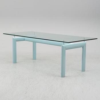 LE CORBUSIER, an 'LC 6' glass top table, Cassina, Italy.