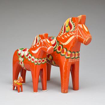 DALAHÄSTAR, 3 st, 1900-talets första hälft.