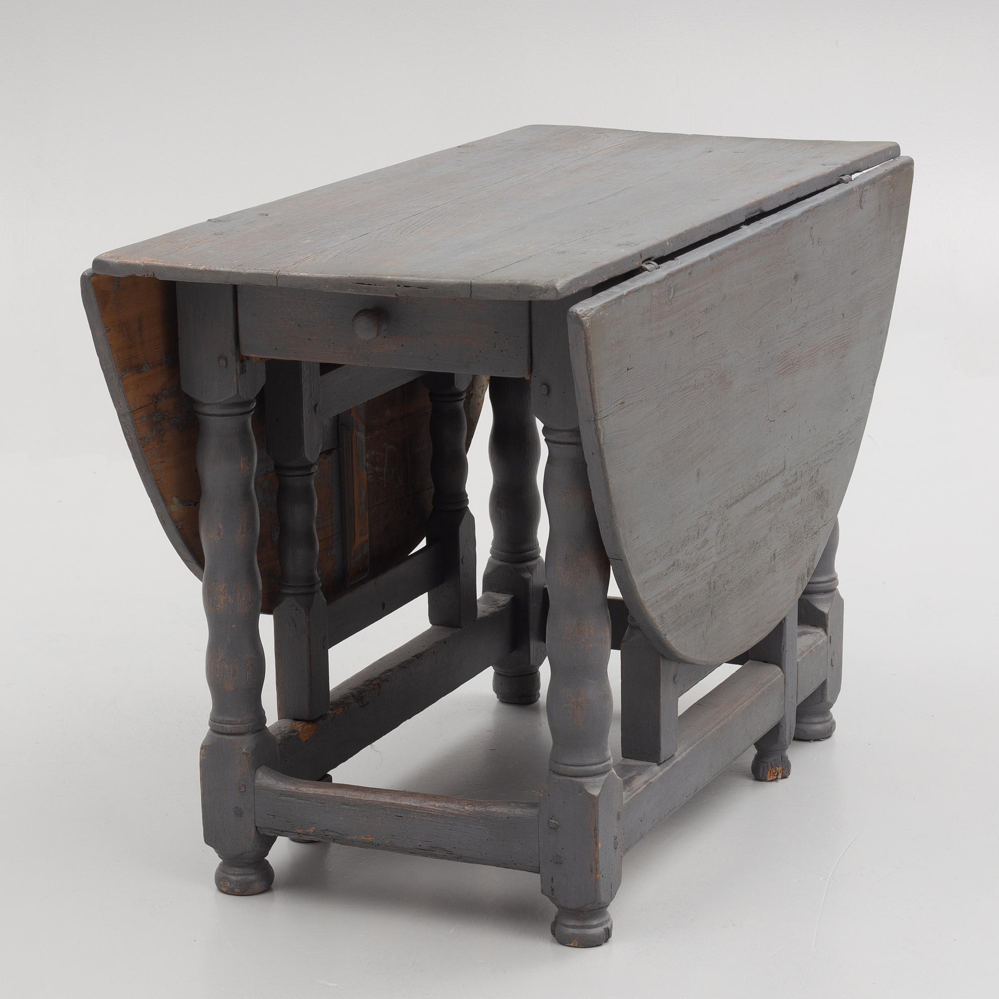 A gate leg table, Sweden, 18th century.
