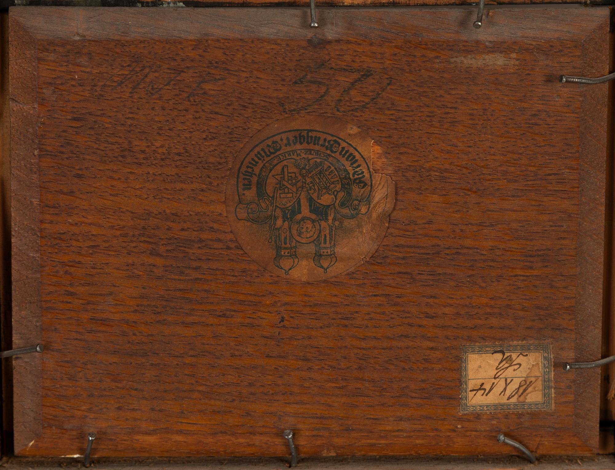 Julius Scheuerer, olja på pannå, signerad.