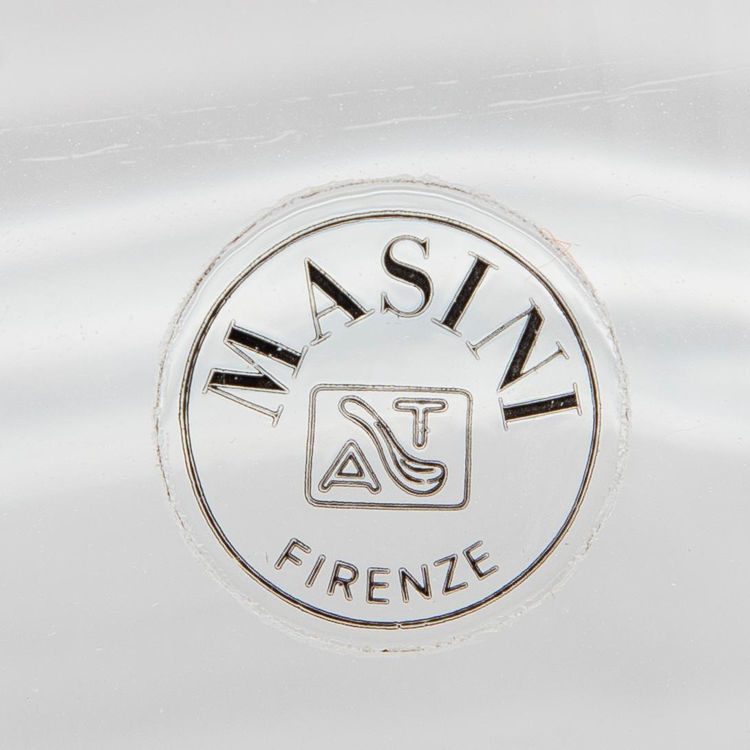 A LEMONADE PITCHER, glas and silverplated metal, Massini, Firenze late 20th century.