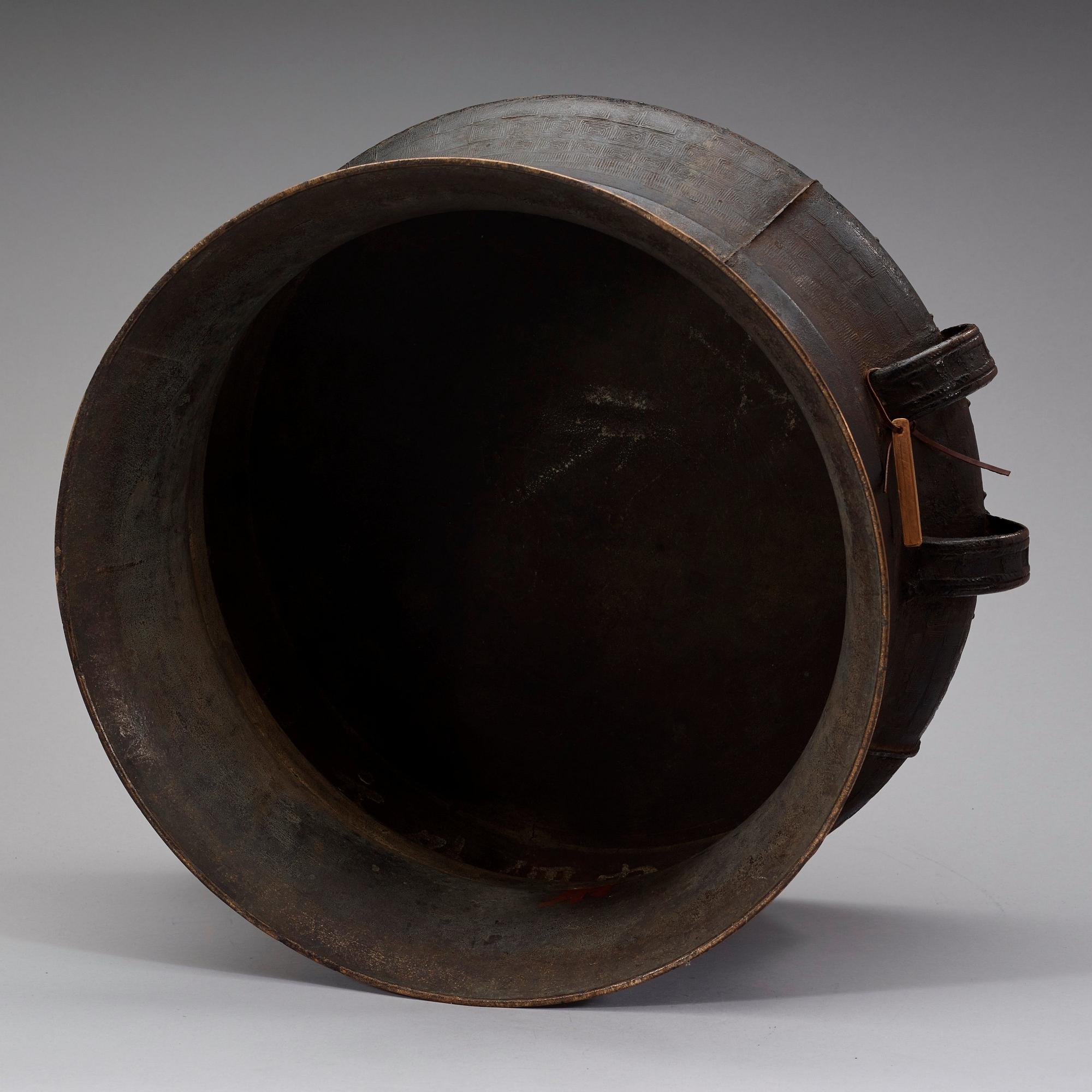 An archaistic bronze drum, presumably Song dynasty (960-1279).
