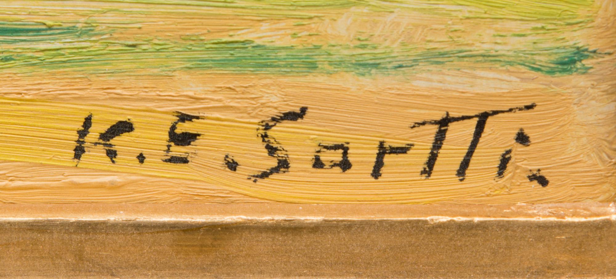 KOSTI SARTTI, olja på pannå, signerad.