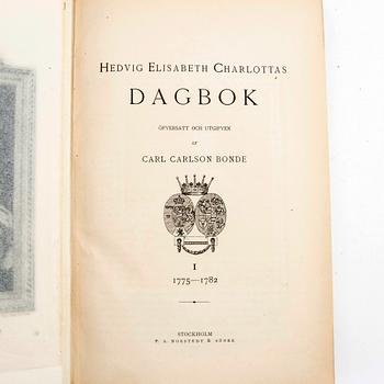 Book work 9 vol "Hedvig Elisabeth Charlotta's diary".