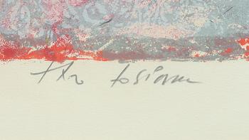 THEO TOBIASSE, färglitografi, sign o numr 146/350. Ur mappen "Un Hommage a H.C Andersen", utgiven av Galerie Börjeson.