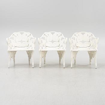 Trädgårdsstolar 3 st, "Ormbunke", 1900-talets andra hälft.