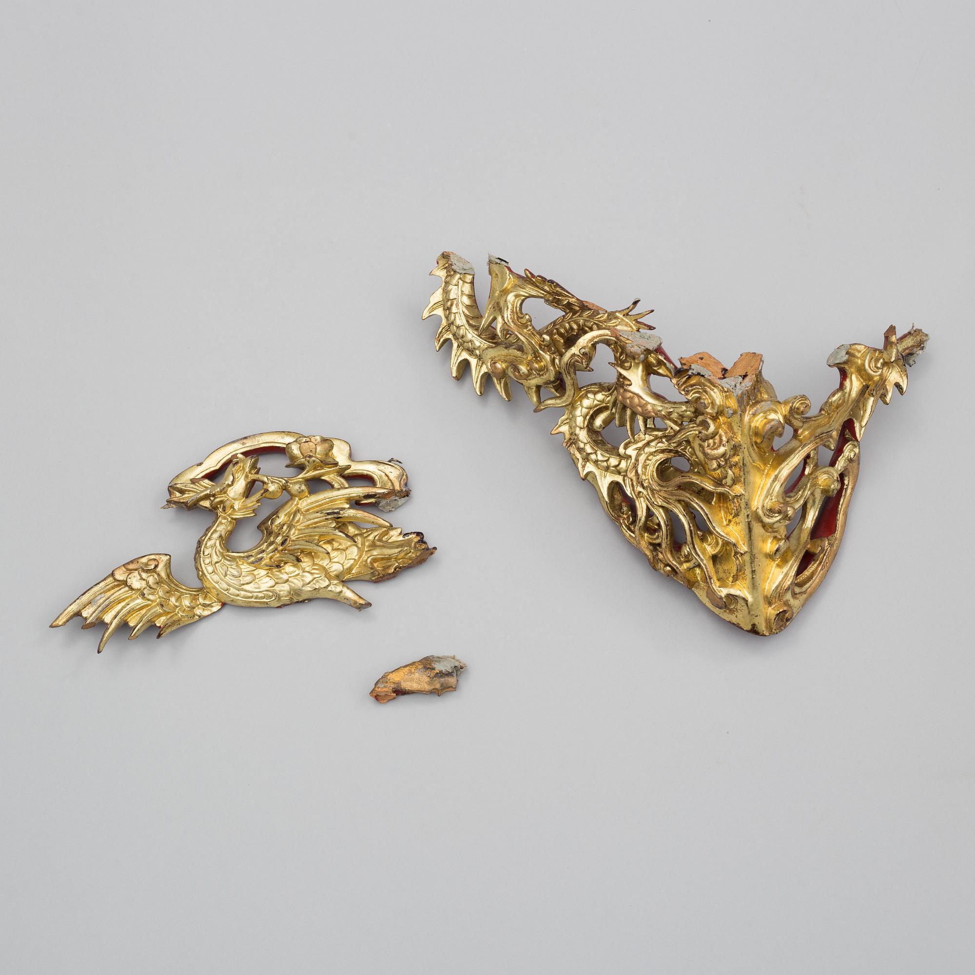 A Chinese red lacqured altar cabinet, late Qing dynasty/early 20th century.