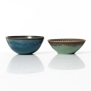 Stig Lindberg, two stoneware bowls, Gustavsberg Studio 1963-64.