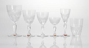 400. GLASSERVIS, 68 delar, "Rio", Edvard Hald, Orrefors.