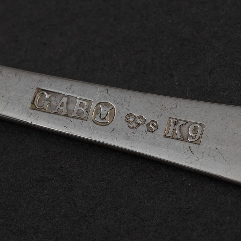 JACOB ÄNGMAN, besticksuppsättning, 48 delar, silver, "Rosenholm". GAB, Stockholm bl a 1962.