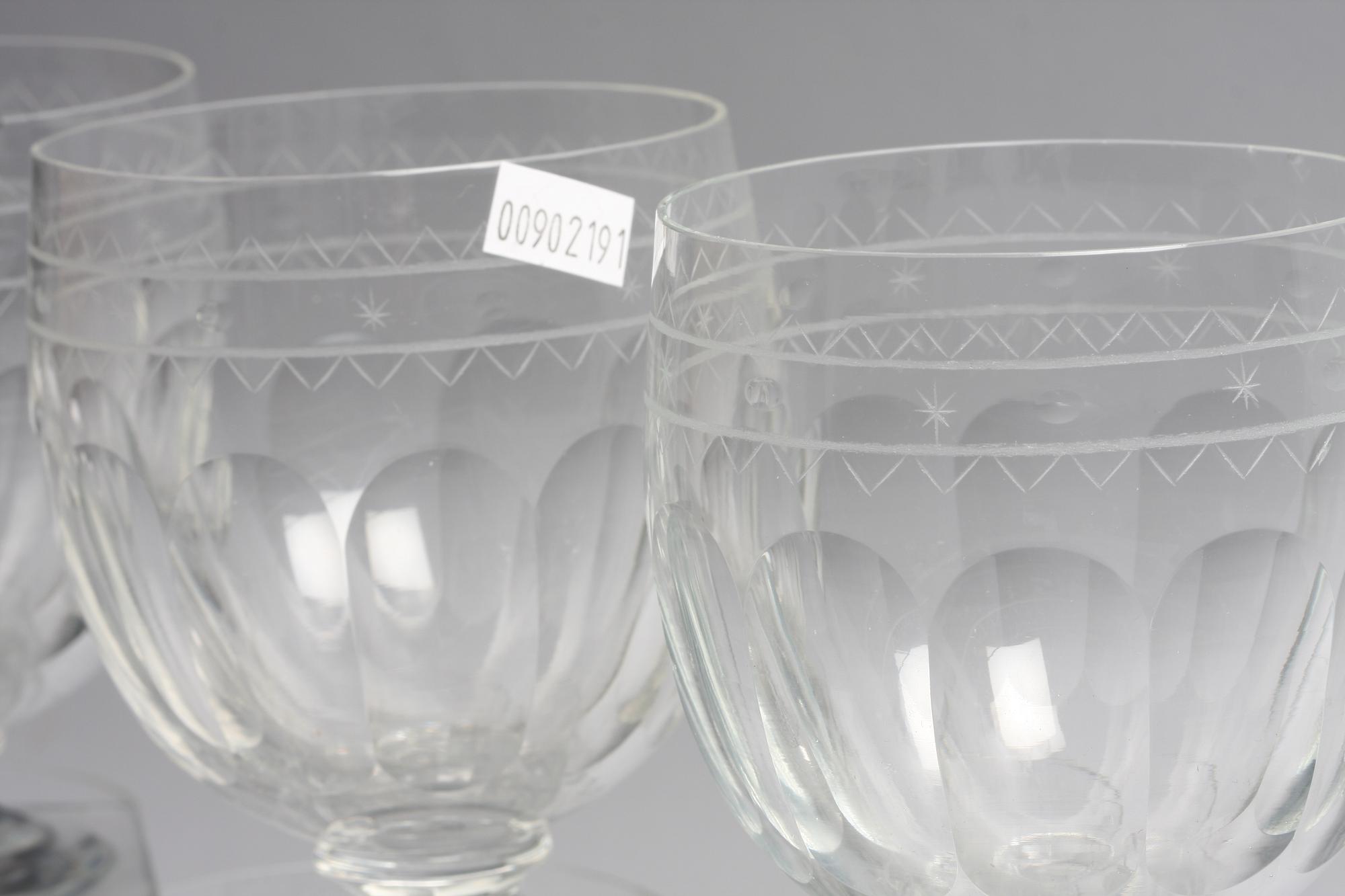 GLAS, 10 st, empire, 1800-talets fösta hälft.
