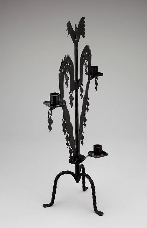 KANDELABER, smide, sk tuppstake, 1900-tal.