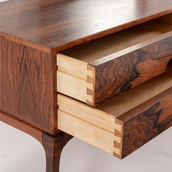 AKSEL KJERSGAARD, a rosewood mirror and chest of drawers from Odder, Denmark, 1960's.