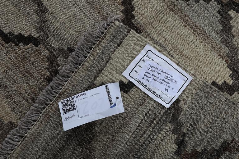 A carpet, Kilim, Morocco design, 296 x 257 cm.