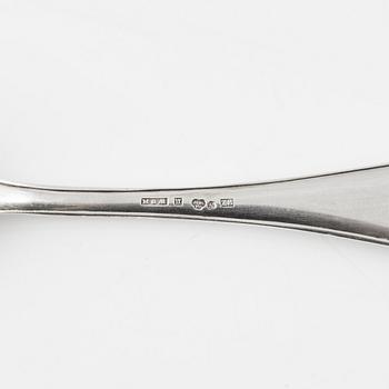 Skedar,  12 st, silver, bla av Johan Jacob Ulfsberg,  Nyköping 1813.