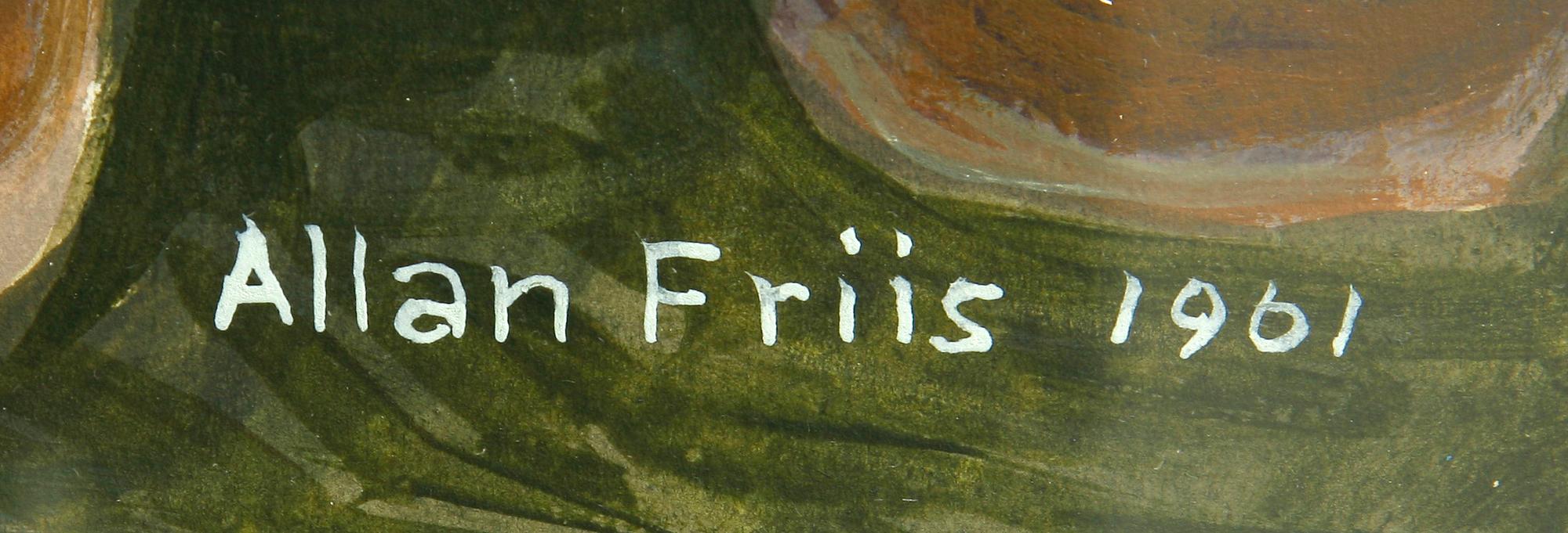 ALLAN FRIIS, akvarell sign o dat 1961.
