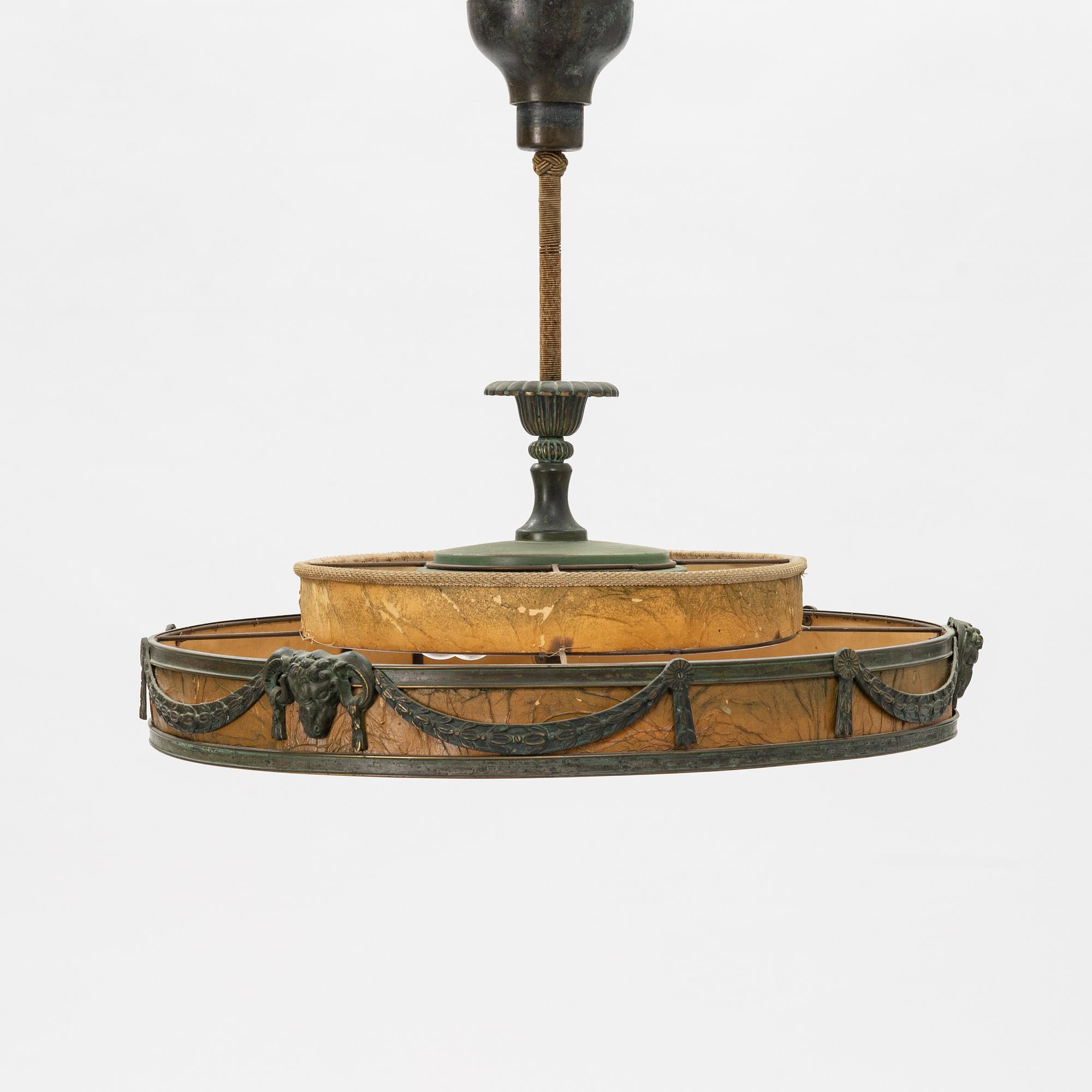 An Art Deco ceiling lamp, 1920/30s.